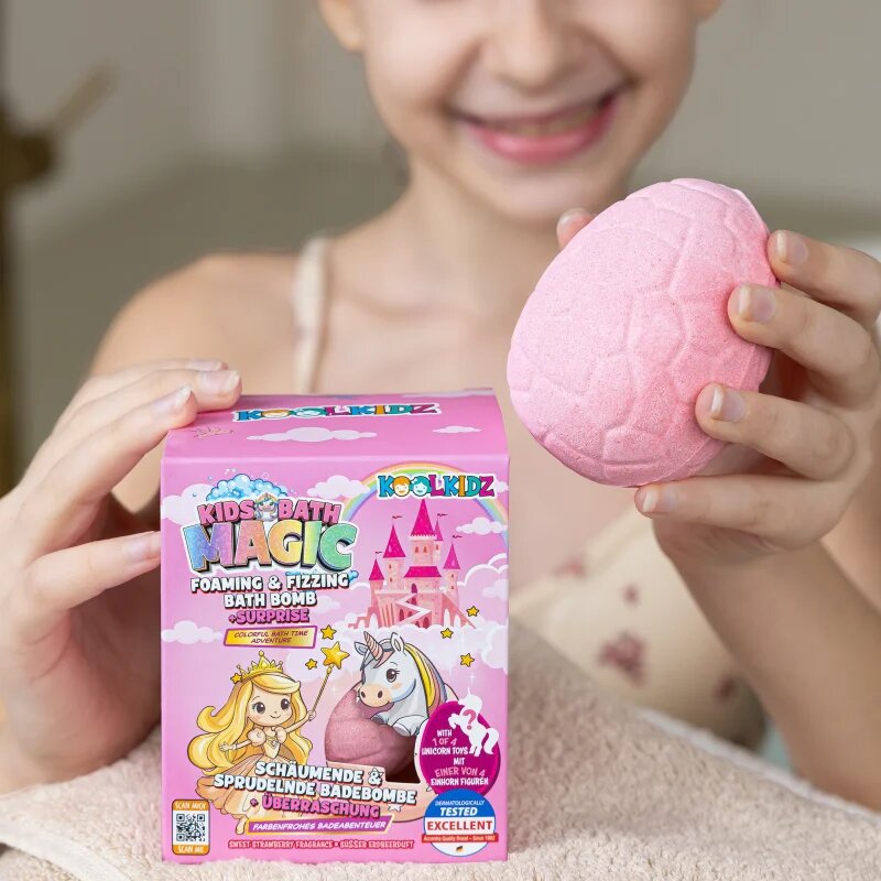 Accentra KOOLKIDZ kroglica za kopel za otroke s presenečenjem 160 g