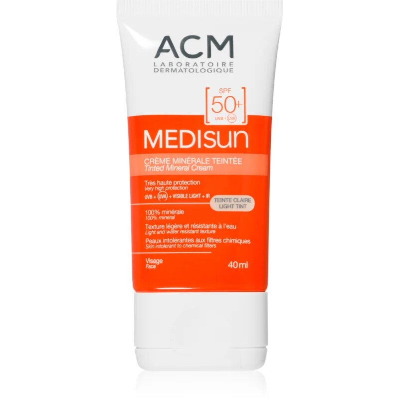 ACM Medisun mineralna vlažilna tonirana krema SPF 50+ odtenek Light Tint 40 ml