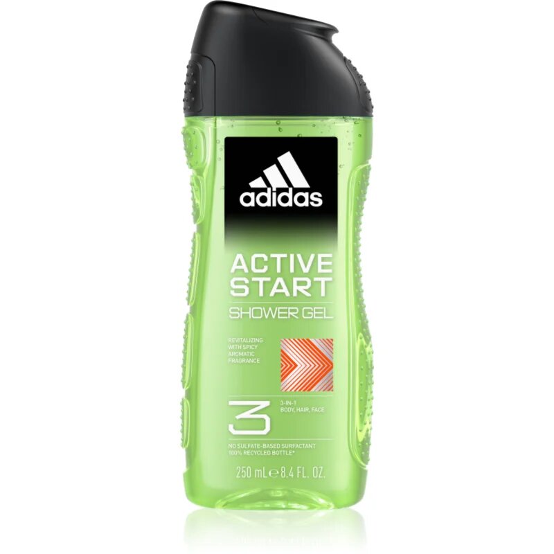 Adidas 3 Active Start gel za prhanje za moške 250 ml
