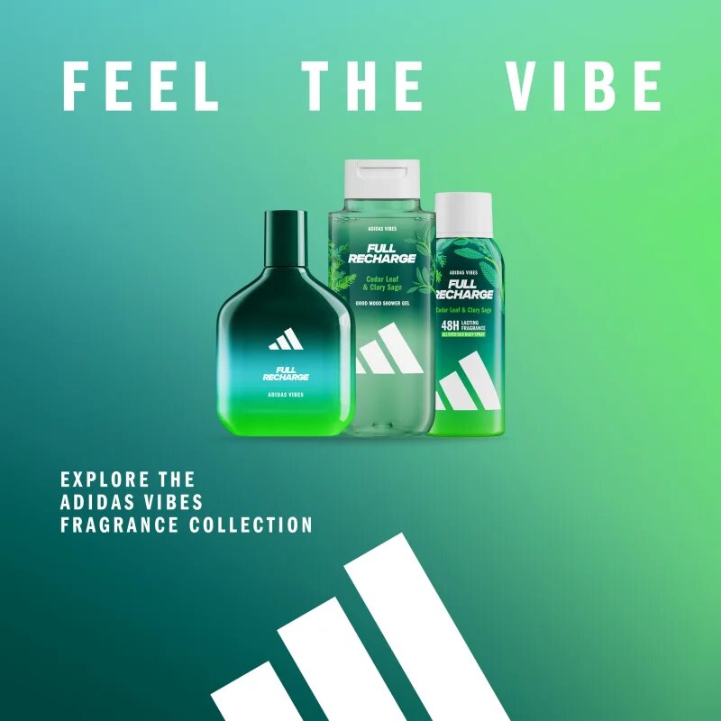 Adidas Vibes Full Recharge gel za prhanje uniseks 250 ml