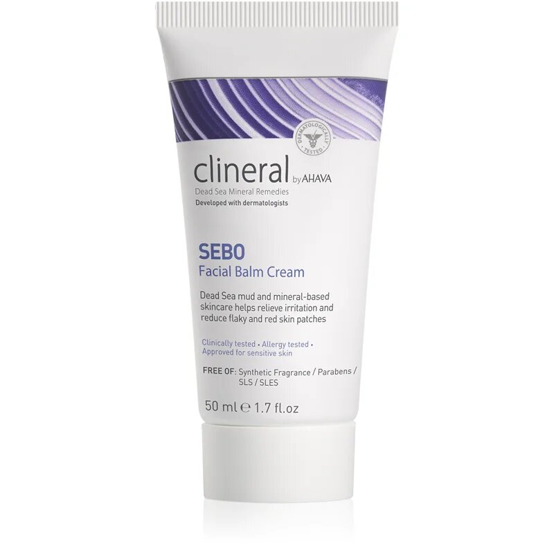 Ahava Clineral SEBO hranilna in pomirjevalna krema za kožo obraza z vlažilnim učinkom 50 ml