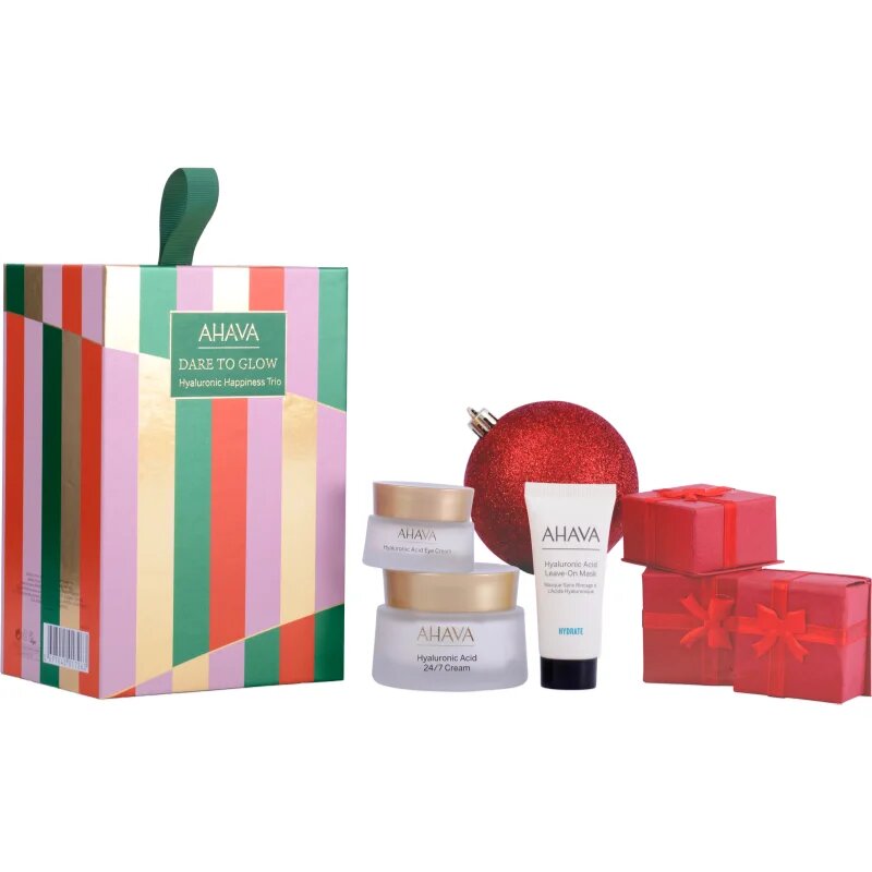 Ahava Dare to Glow Hyaluronic Happiness Trio darilni set za intenzivno vlažnost
