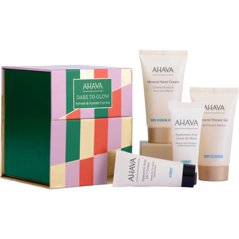 Ahava Dare to Glow Refresh & Hydrate Express darilni set za telo in obraz