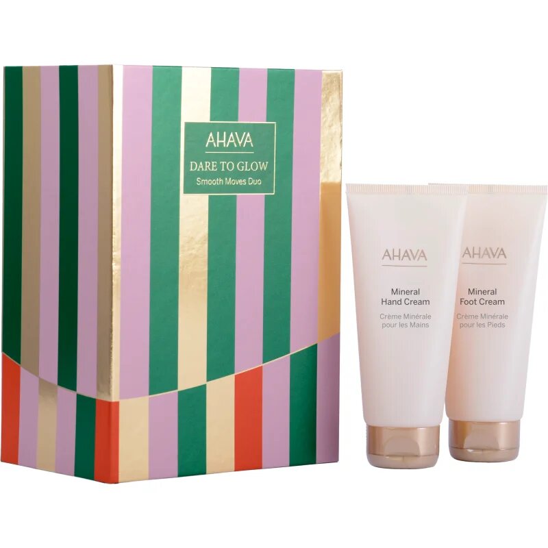 Ahava Dare to Glow Smooth Moves Duo darilni set za prehrano in hidracijo
