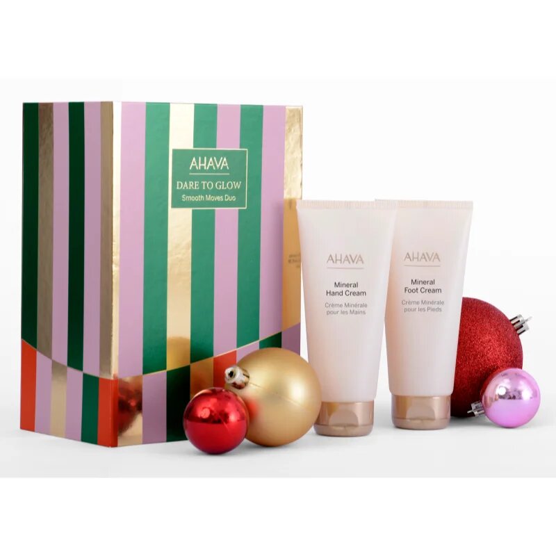 Ahava Dare to Glow Smooth Moves Duo darilni set za prehrano in hidracijo