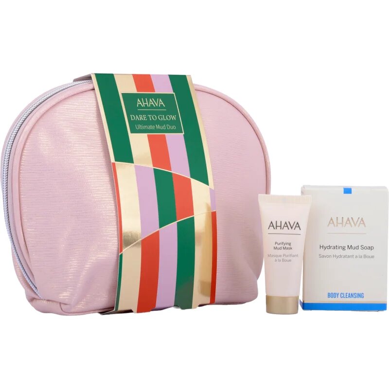 Ahava Dare to Glow Ultimate Mud Duo darilni set za telo in obraz