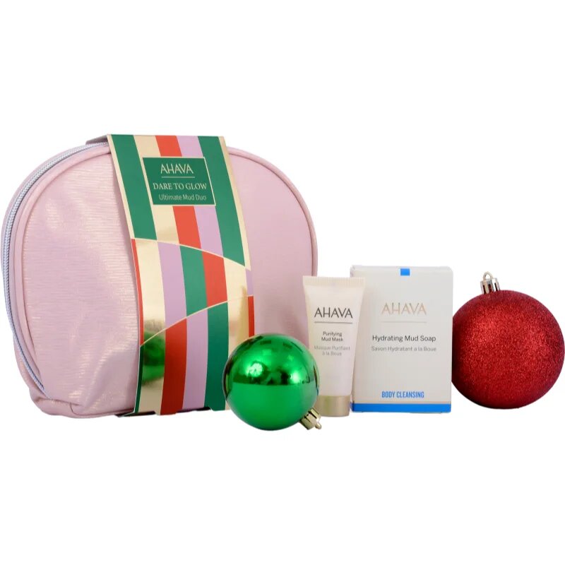 Ahava Dare to Glow Ultimate Mud Duo darilni set za telo in obraz