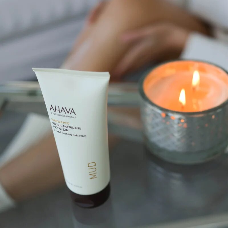 Ahava Dead Sea Mud hranilna krema za telo za suho in občutljivo kožo 200 ml