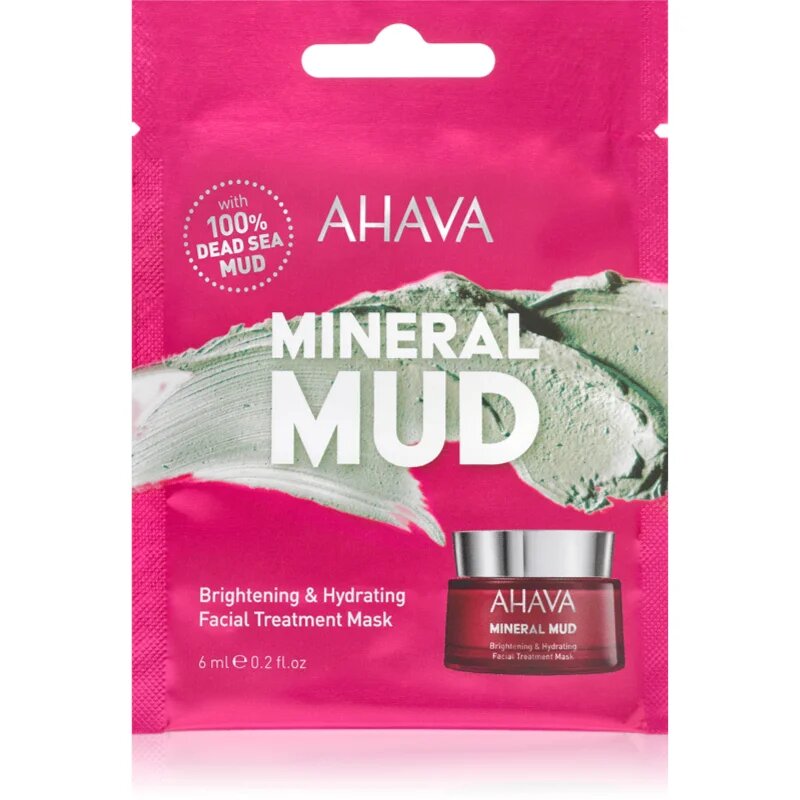 Ahava Mineral Mud posvetlitvena maska za obraz z vlažilnim učinkom 6 ml