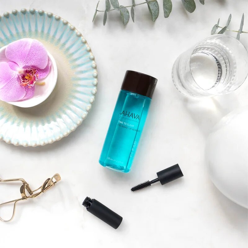 Ahava Time To Clear odstranjevalec vodoodpornih ličil za oči za občutljive oči 125 ml