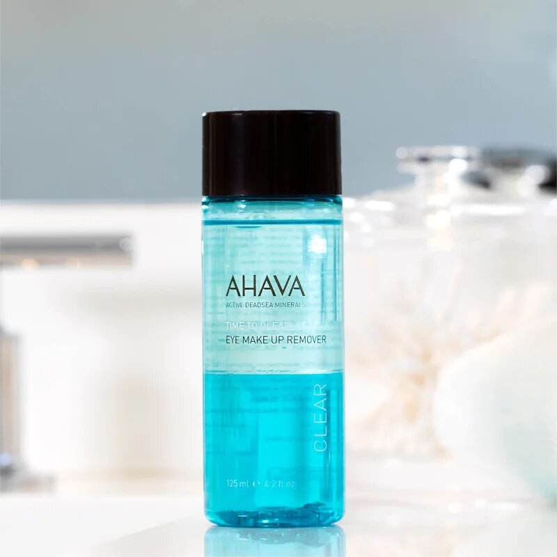 Ahava Time To Clear odstranjevalec vodoodpornih ličil za oči za občutljive oči 125 ml