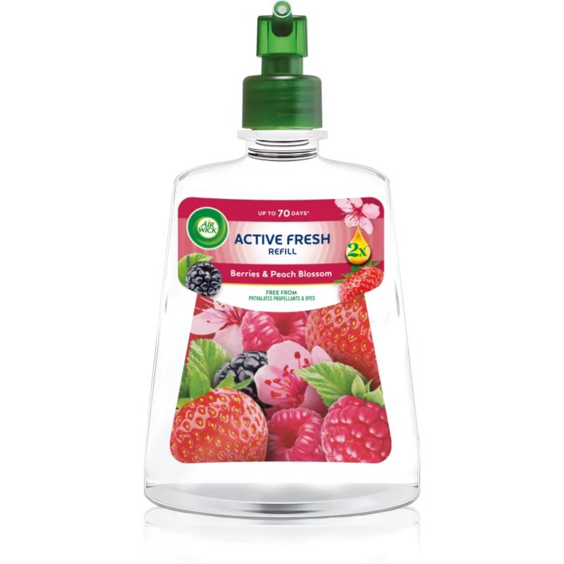 Air Wick Active Fresh Berries & Peach Blossom osvežilec zraka nadomestno polnilo 228 ml