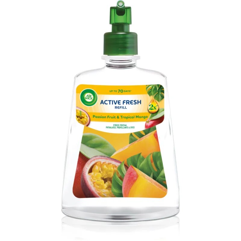 Air Wick Active Fresh Passion Fruit & Tropical Mango osvežilec zraka nadomestno polnilo 228 ml
