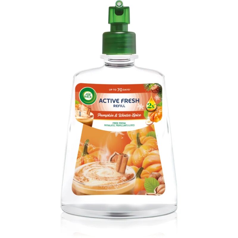 Air Wick Active Fresh Pumpkin & Winter Spice osvežilec zraka nadomestno polnilo 228 ml