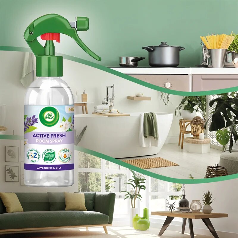 Air Wick Active Fresh Spray Lavender & Lily pršilo za dom z vonjem sivke 237 ml