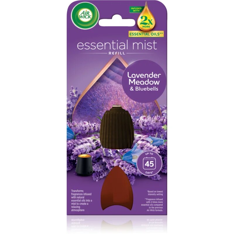 Air Wick Essential Mist Lavender Meadow & Bluebells nadomestno polnilo za aroma difuzor 20 ml