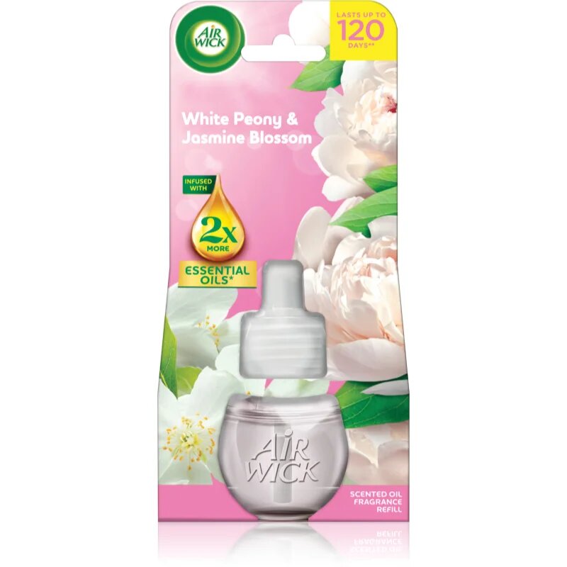 Air Wick Essential Oils White Peony & Jasmine Blossom polnilo za aroma difuzor 19 ml