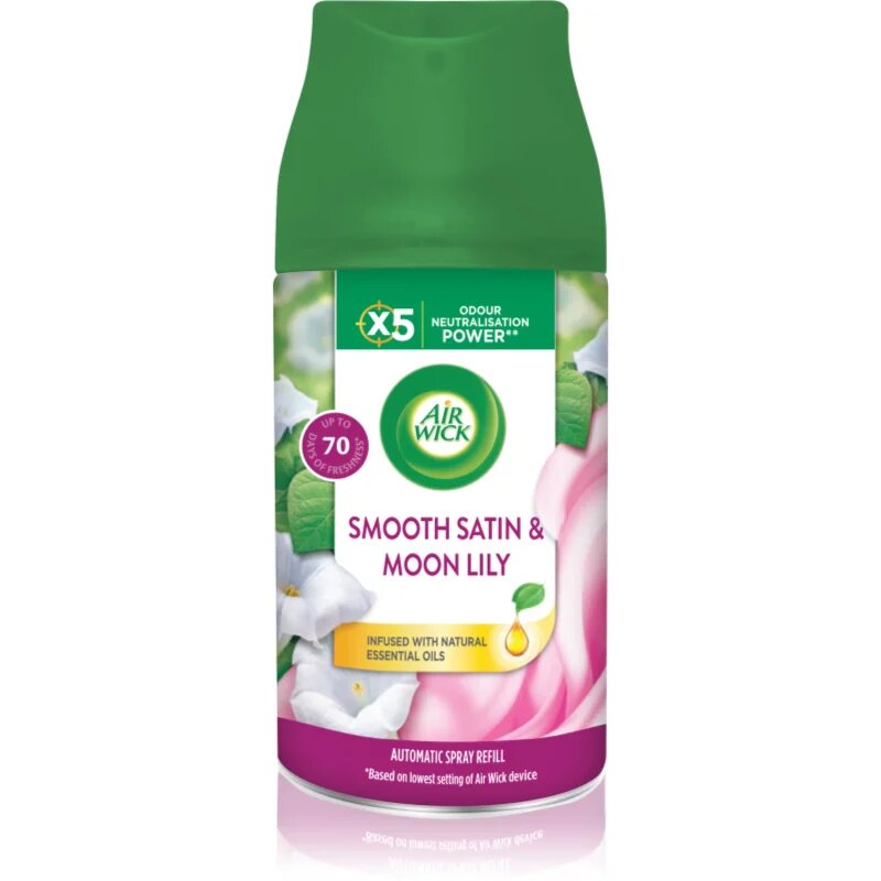 Air Wick Freshmatic Smooth Satin & Moon Lily osvežilec zraka nadomestno polnilo 250 ml