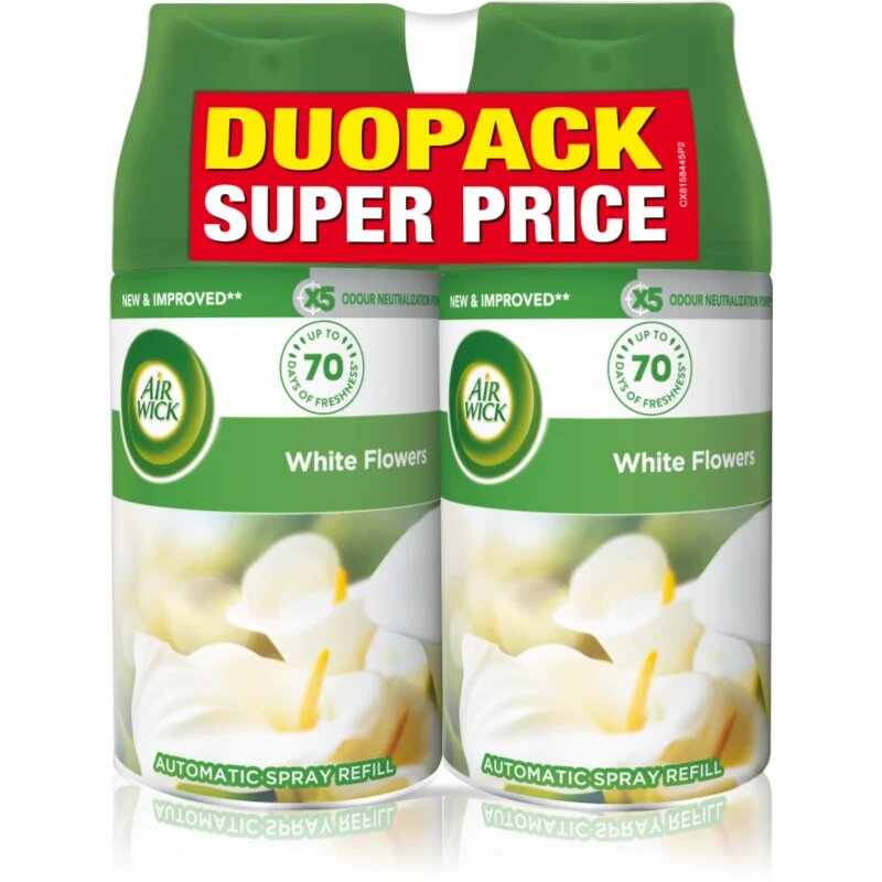 Air Wick Freshmatic White Flowers osvežilec zraka nadomestno polnilo z vonjem DUO 2x250 ml