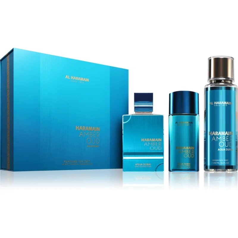 Al Haramain Amber Oud Aqua Dubai darilni set uniseks 1 kos