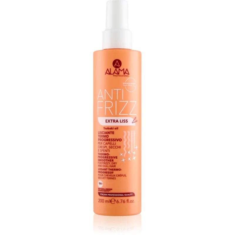 Alama Professional Anti Frizz Extra Liss gladilna kura za sijaj suhih in krhkih las 200 ml