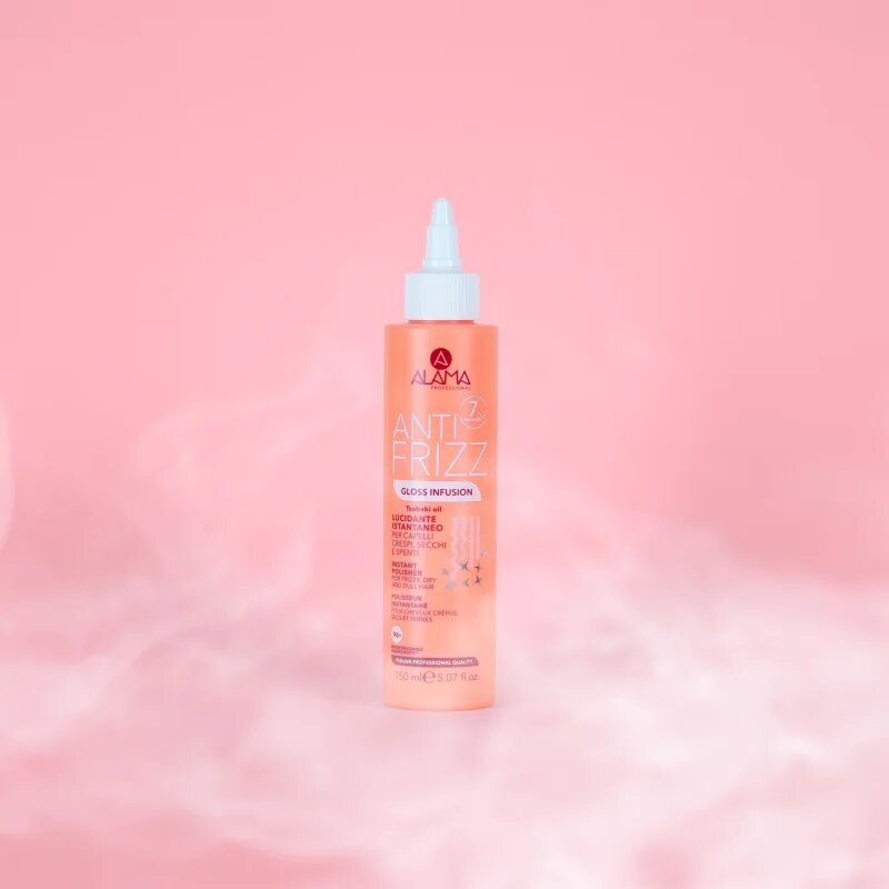 Alama Professional Anti Frizz Gloss Infusion serum brez spiranja za sijaj in mehkobo las 150 ml