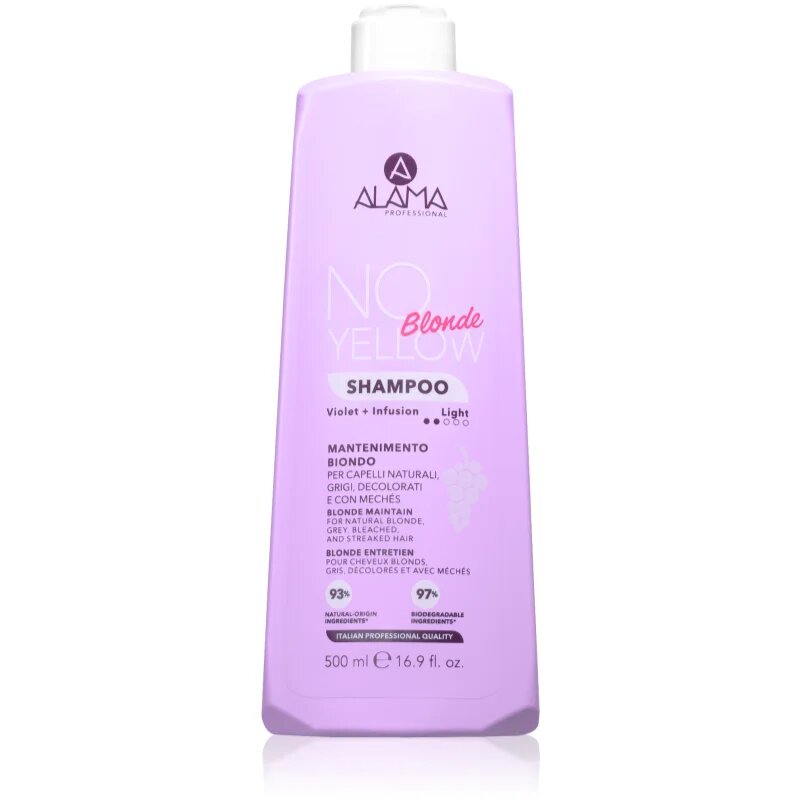 Alama Professional No Yellow Blonde šampon proti rumenim tonom 500 ml
