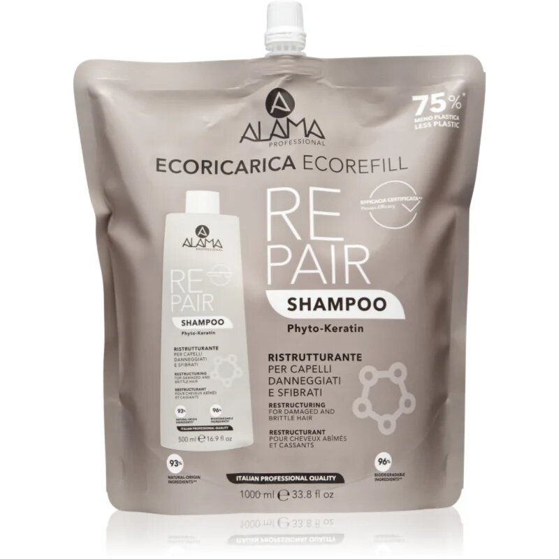 Alama Professional Repair Shampoo obnovitveni šampon Eco Refill 1000 ml