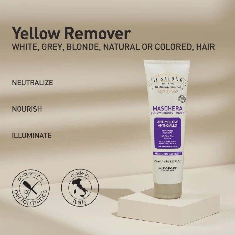 Alfaparf Milano Il Salone Milano Anti-yellow maska za nevtralizacijo rumenih odtenkov 150 ml