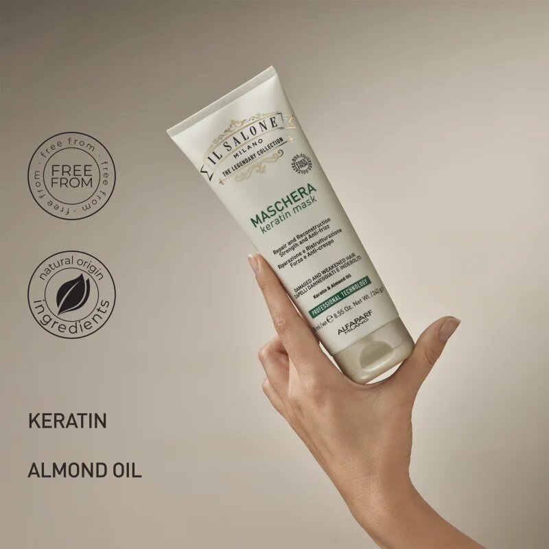 Alfaparf Milano Il Salone Milano Keratin obnovitvena maska za poškodovane lase 250 ml
