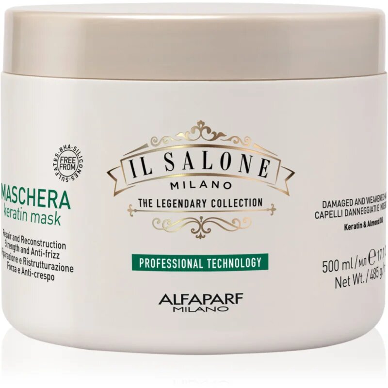 Alfaparf Milano Il Salone Milano Keratin obnovitvena maska za poškodovane lase 500 ml