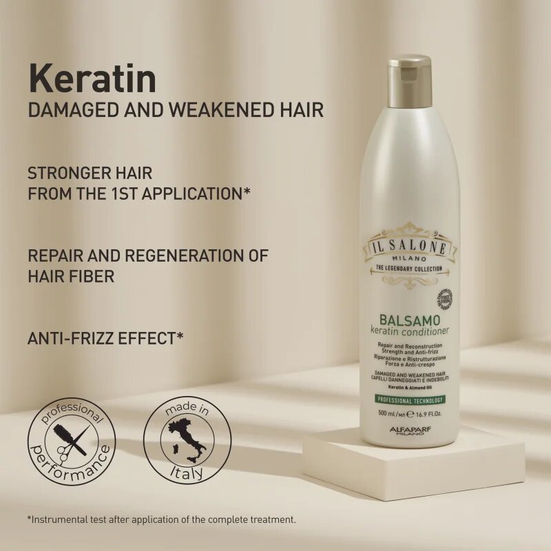 Alfaparf Milano Il Salone Milano Keratin obnovitveni balzam za poškodovane lase 500 ml