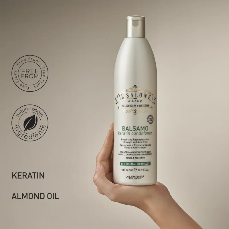 Alfaparf Milano Il Salone Milano Keratin obnovitveni balzam za poškodovane lase 500 ml