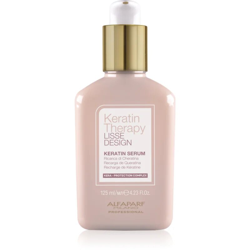 Alfaparf Milano Keratin Therapy Lisse Design vlažilni serum za sijaj in mehkobo las 125 ml