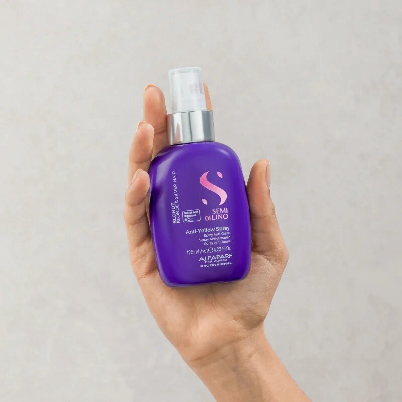 Alfaparf Milano Semi di Lino Blonde pršilo proti rumenim tonom za blond lase in lase s prameni 125 ml