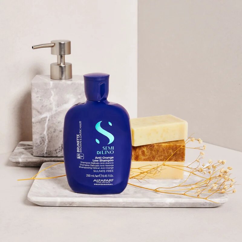 Alfaparf Milano Semi di Lino Brunette šampon za toniranje za nevtralizacijo medeninastih podtonov 250 ml