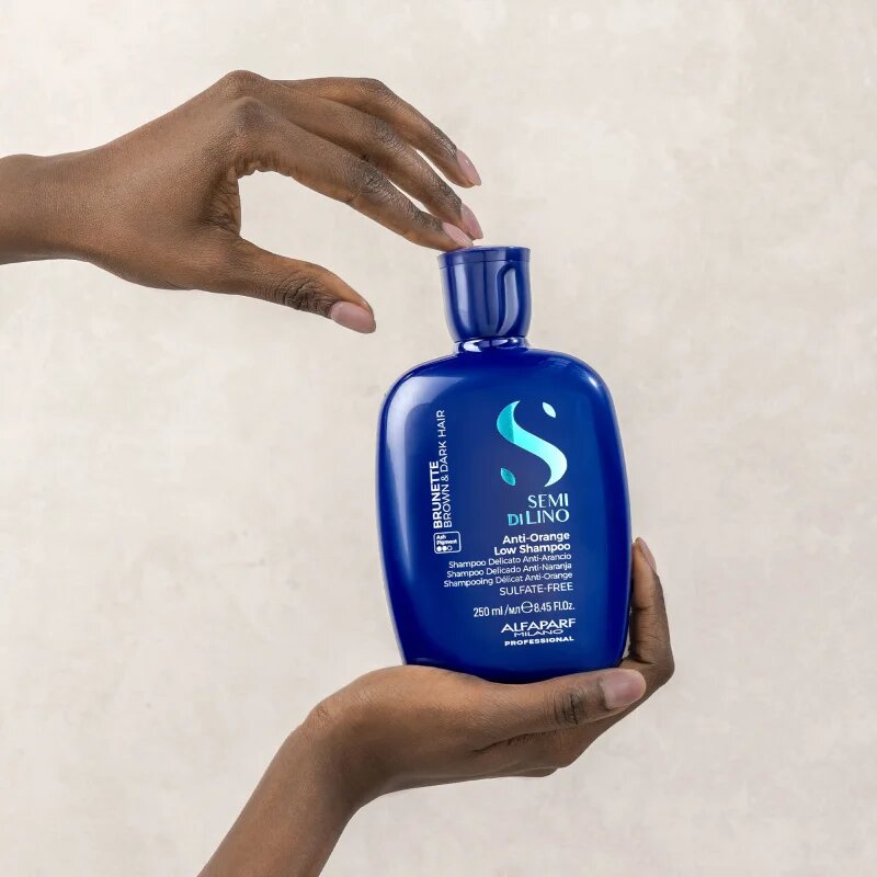 Alfaparf Milano Semi di Lino Brunette šampon za toniranje za nevtralizacijo medeninastih podtonov 250 ml