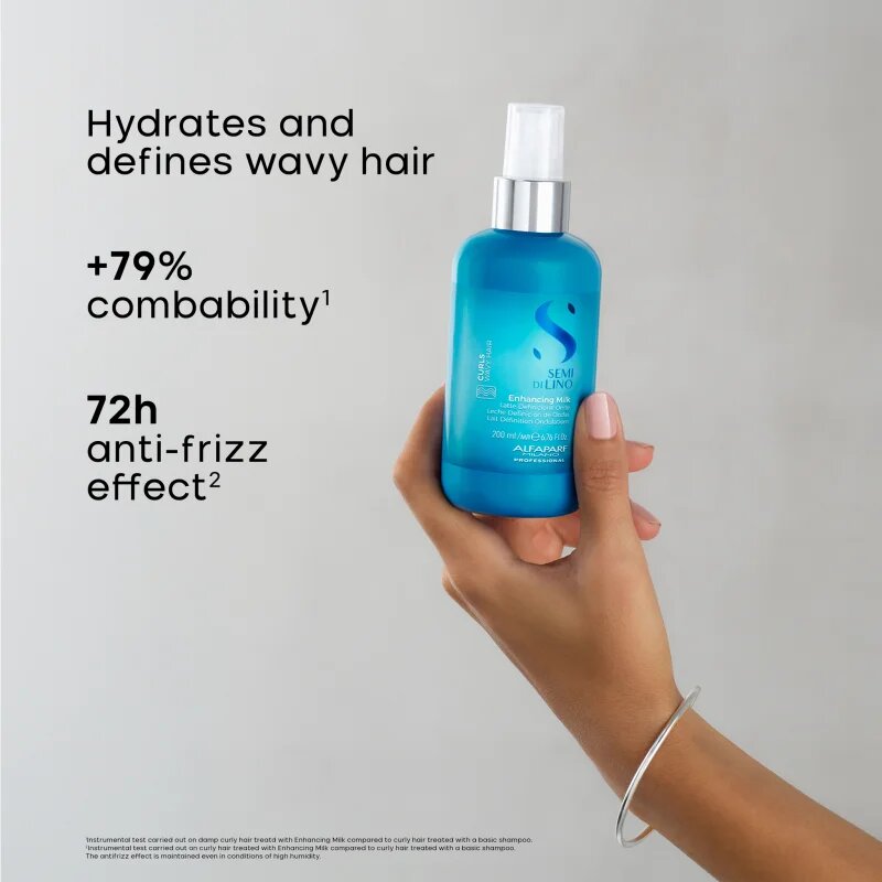 Alfaparf Milano Semi Di Lino Curls Enhancing Milk krema za definicijo las za krepitev kodrastih in valovitih las 200 ml