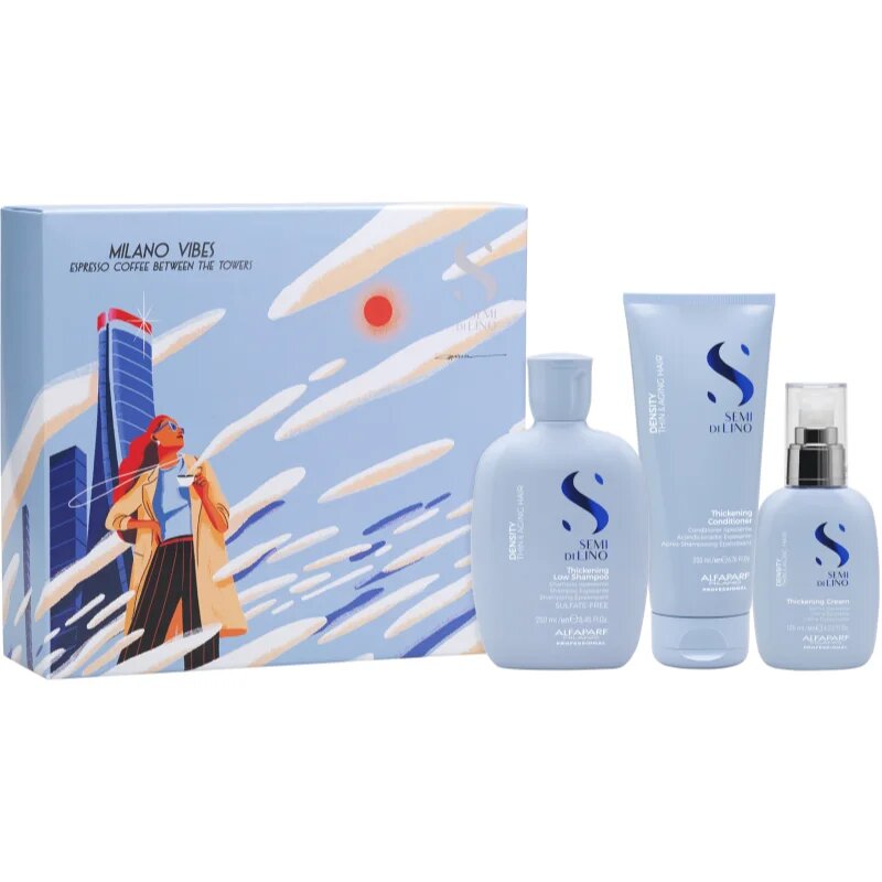 Alfaparf Milano Semi di Lino Density Holiday Kit darilni set za fine in tanke lase