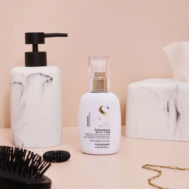 Alfaparf Milano Semi di Lino Diamond Extraordinary All-in-1 Fluid nega las brez spiranja za popoln videz las 125 ml
