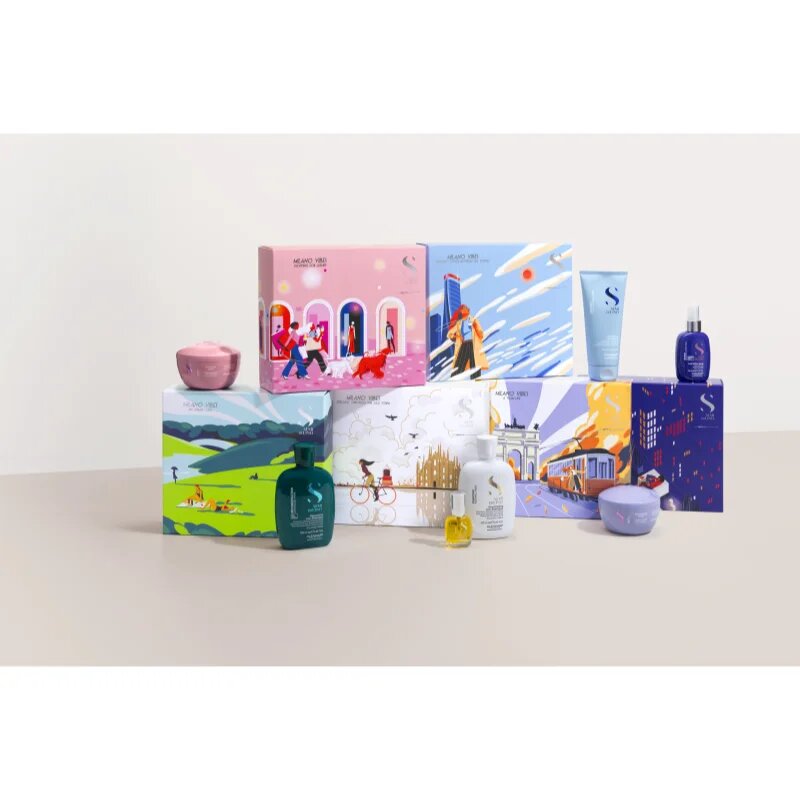 Alfaparf Milano Semi di Lino Diamond Holiday Kit darilni set za sijaj in mehkobo las