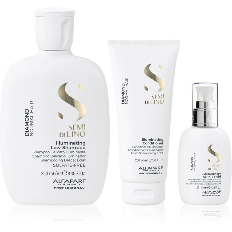 Alfaparf Milano Semi di Lino Diamond Kit set za sijaj in mehkobo las