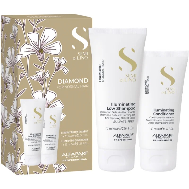 Alfaparf Milano Semi di Lino Diamond Minisize Kit potovalni set za kozmetiko za bleščeč sijaj