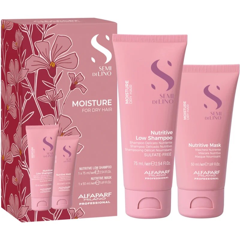 Alfaparf Milano Semi di Lino Moisture Minisize Kit potovalni set za kozmetiko za intenzivno vlažnost