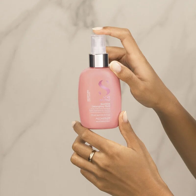 Alfaparf Milano Semi di Lino Moisture Nutritive Detangling Fluid vlažilna nega brez spiranja za lažje razčesavanje las 125 ml