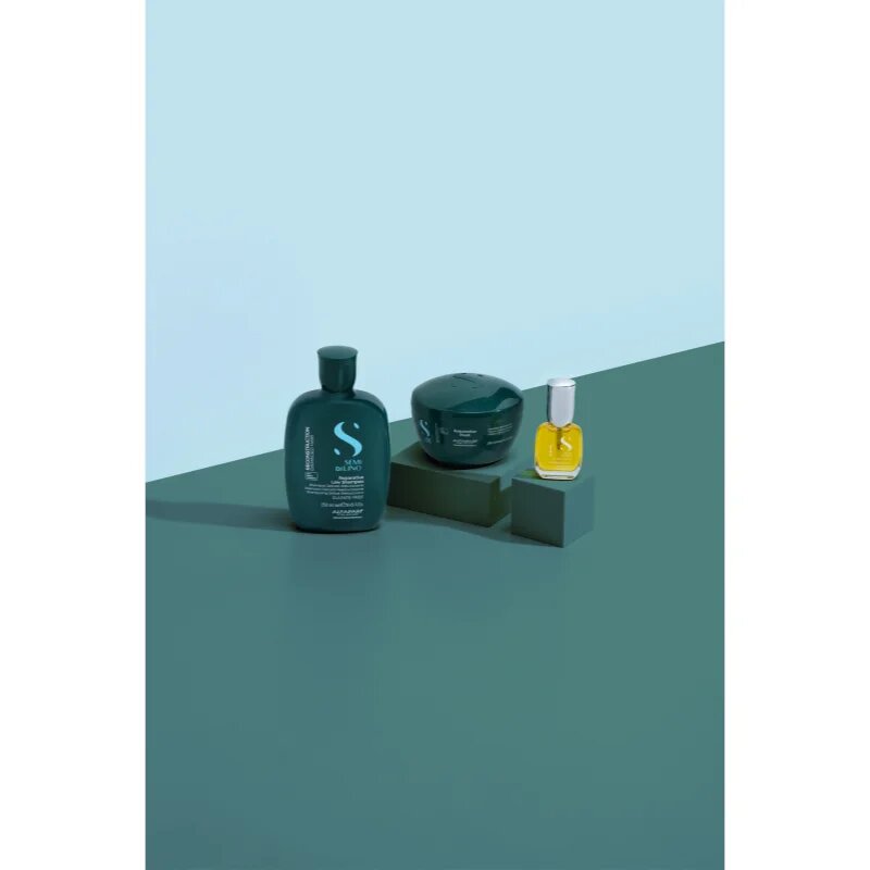 Alfaparf Milano Semi di Lino Reconstruction Holiday Kit darilni set za poškodovane lase 3 kos