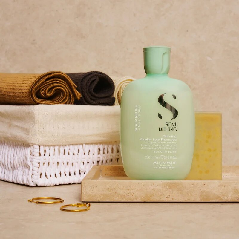 Alfaparf Milano Semi Di Lino Scalp Relief pomirjujoči šampon za občutljivo lasišče 250 ml