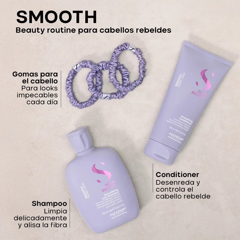 Alfaparf Milano Semi di Lino Smooth Duo Kit darilni set za neobvladljive lase 3 kos
