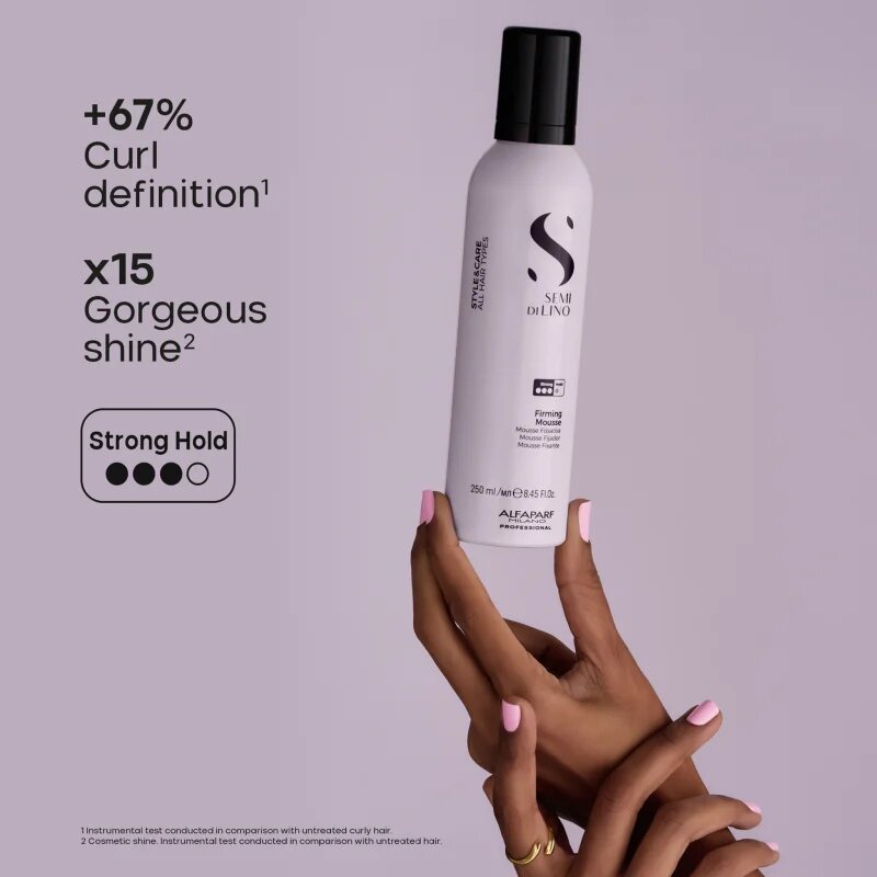 Alfaparf Milano Semi di Lino Style&Care Firming mousse pena z močnim utrjevanjem za lase 250 ml
