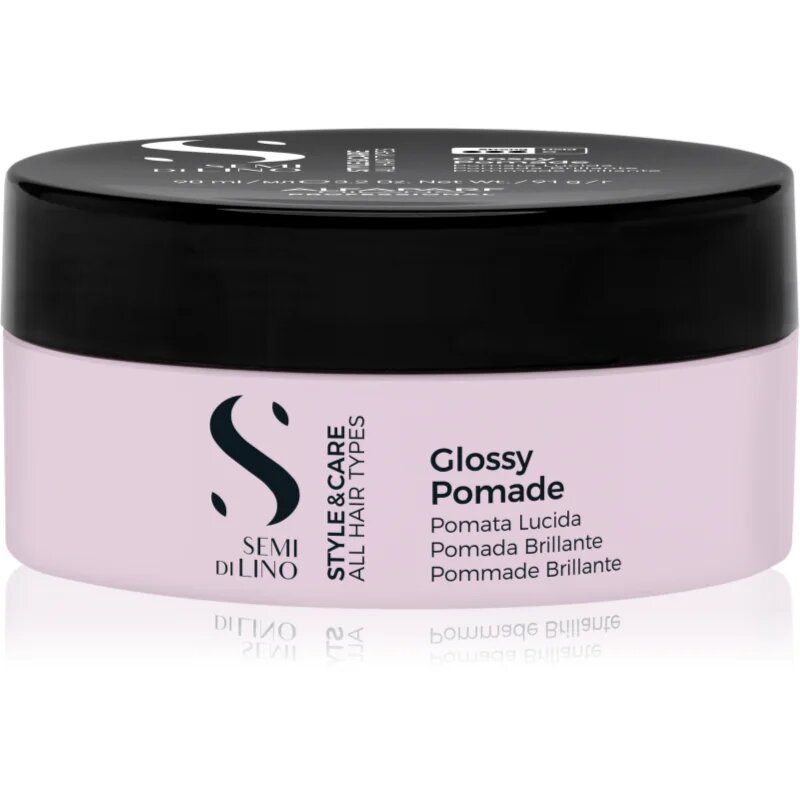 Alfaparf Milano Semi di Lino Style&Care Glossy Pomade voskasta pomada za ukrotitev in oblikovanje pričeske z visokim sijajem 100 ml